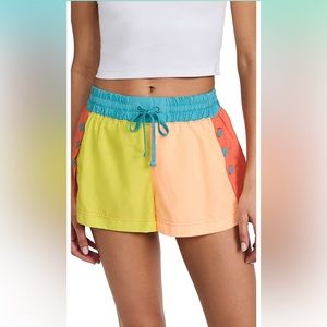 COPY - FP Movement by Free People Women's Invigorate Colorblock Shorts, Lime Co…